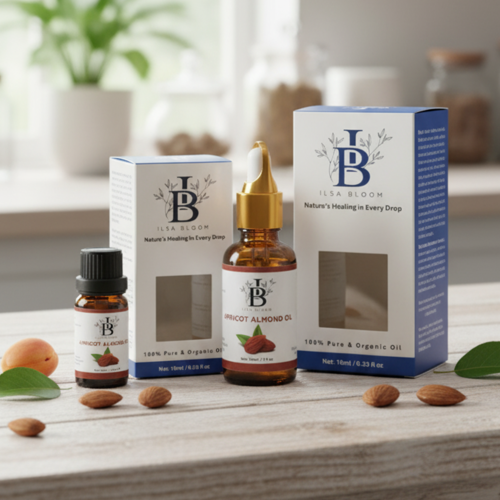 Apricot & Almond Oil – 100% Pure Cold Pressed bottle front
Apricot almond oil for skin hydration and glow
Pure apricot almond oil for hair nourishment
Cold pressed apricot almond oil – non greasy
High quality apricot almond oil in glass bottle
Skin care apricot almond oil – antioxidant rich
Apricot almond oil for facial & hair use
Blend of apricot and almond oil – natural beauty oil
Apricot almond oil dropper bottle – premium quality
Pure cold pressed apricot almond oil – multi use
