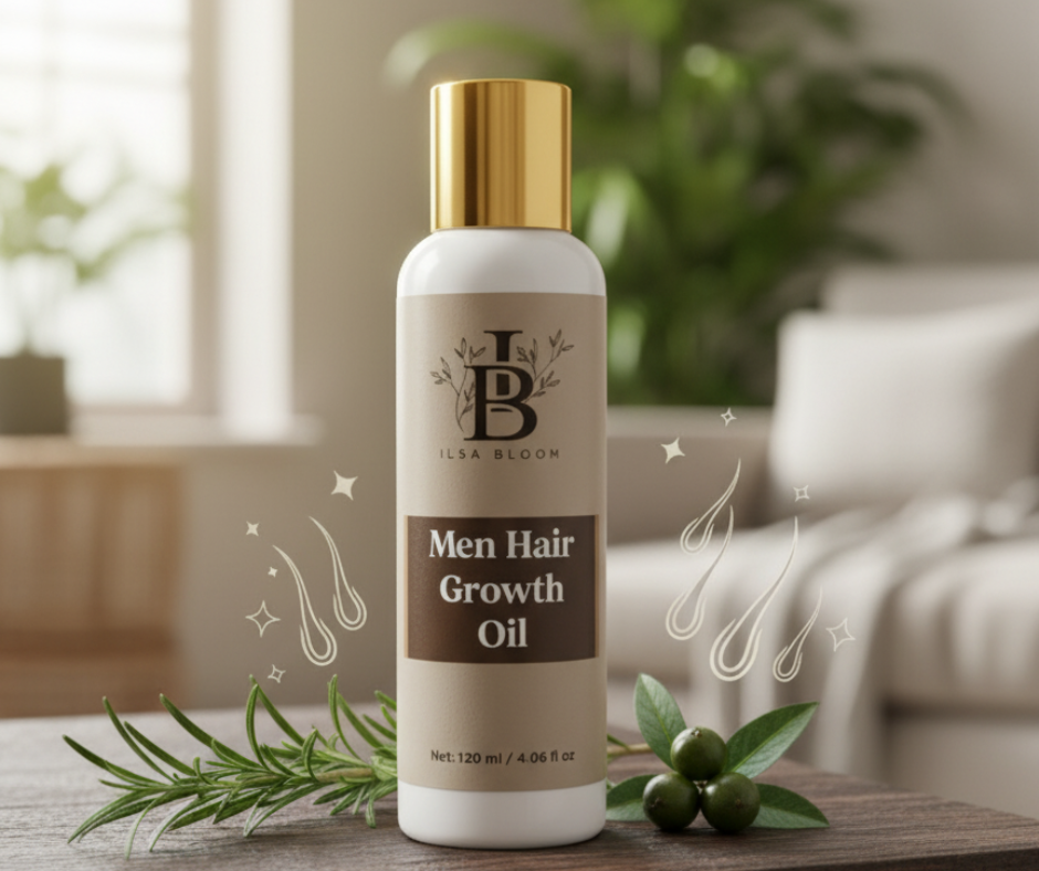 Men Hair Growth Oil – Herbal Formula for Hair Regrowth &amp; Scalp Revival