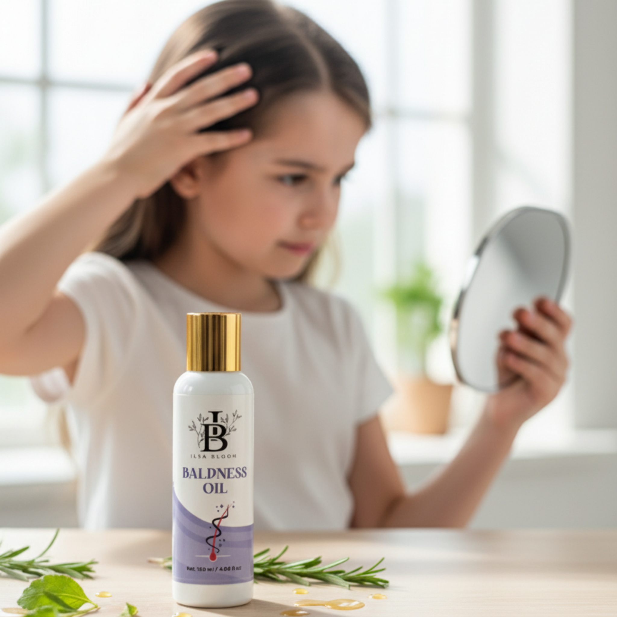 Baldness & Hair Fall Control Oil – 100% Pure & Natural Herbal Formula