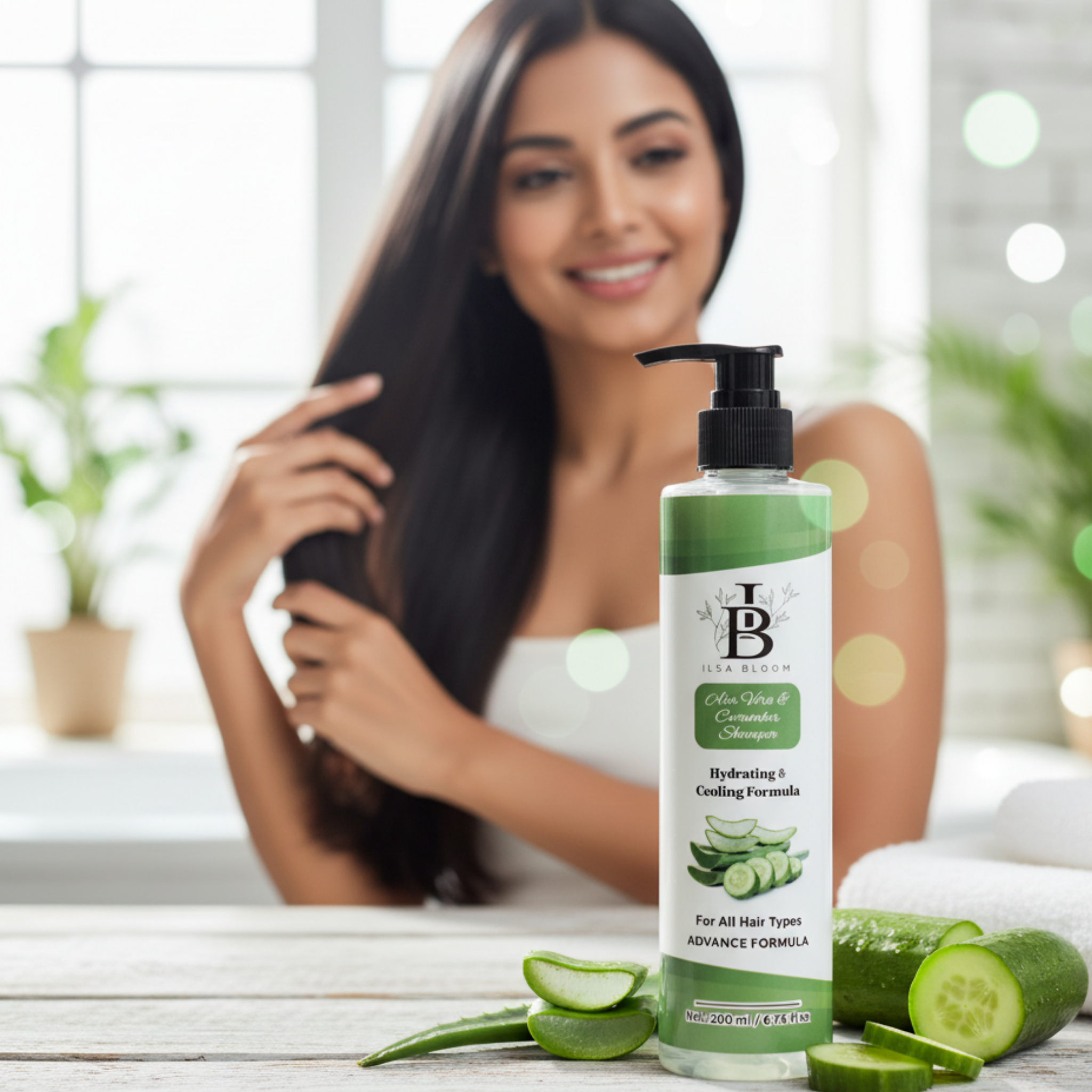 Aloe Vera & Cucumber Shampoo Bottle