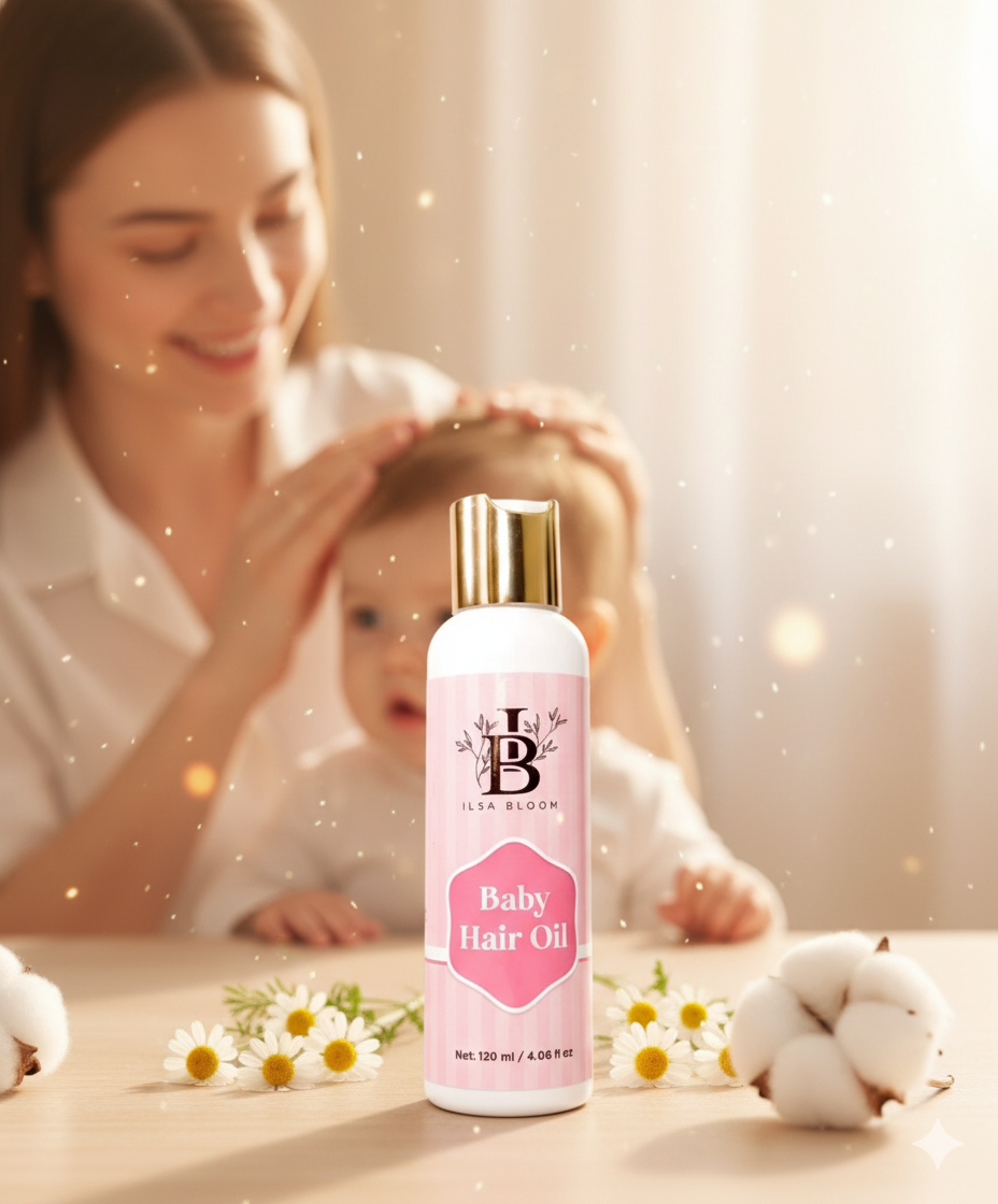 Baby Hair Oil – Gentle Natural Hair Growth & Scalp Care for Baby
