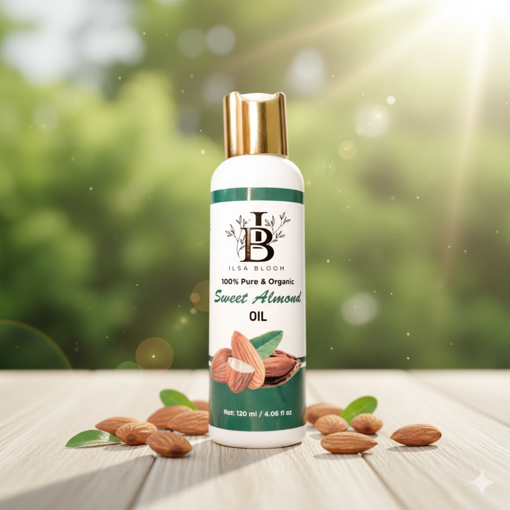 Sweet Almond Oil – 100% Pure Cold Pressed bottle front
Sweet almond oil for skin hydration and glow
Pure sweet almond oil for hair nourishment
Sweet almond oil – cold pressed and natural
High quality sweet almond oil in glass bottle
Lightweight sweet almond oil – chemical free
Sweet almond oil for facial & body use
Almond oil for skin tone and softness
Sweet almond oil dropper bottle – premium quality
Pure cold pressed sweet almond oil – multi use
