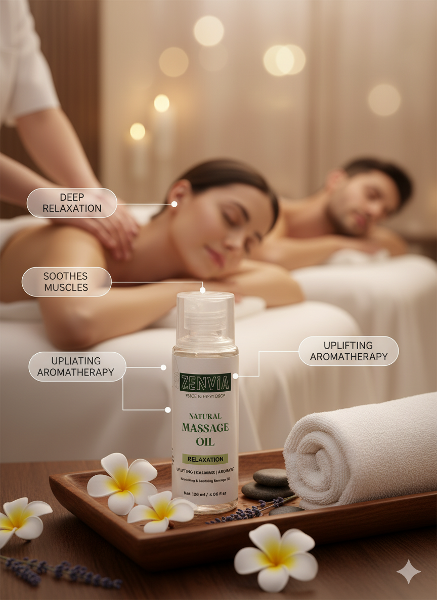 Body Massage Oil – Relaxing & Nourishing Aromatherapy Blend